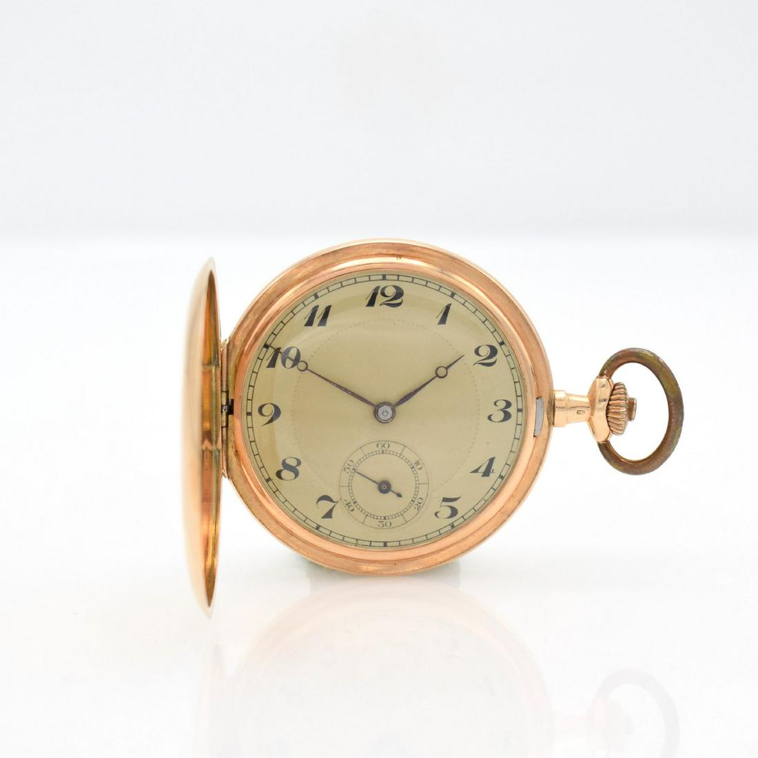 14k pink gold hunting cased pocket watch (1 of 8)