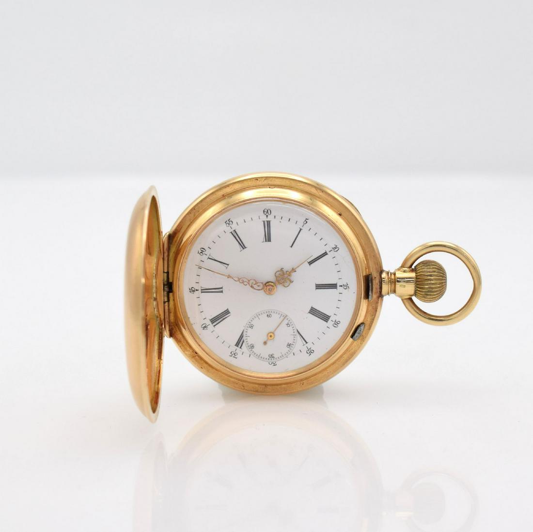14k pink gold hunting cased pocket watch (1 of 9)