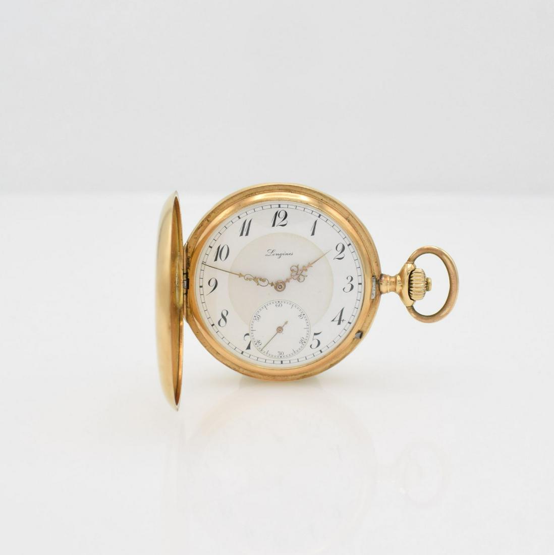 LONGINES 14k yellow gold hunting cased pocket watch (1 of 9)