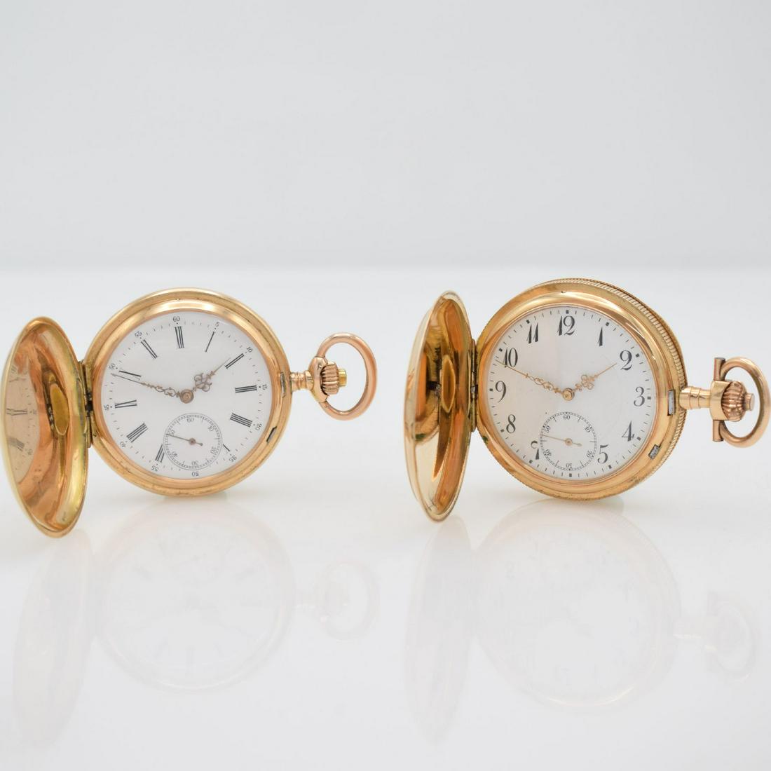 2 14k pink gold hunting cased pocket watches (1 of 17)