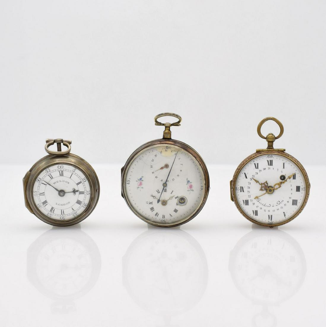 Set of 3 verge watches, approx. 1770 - 1800 (1 of 11)