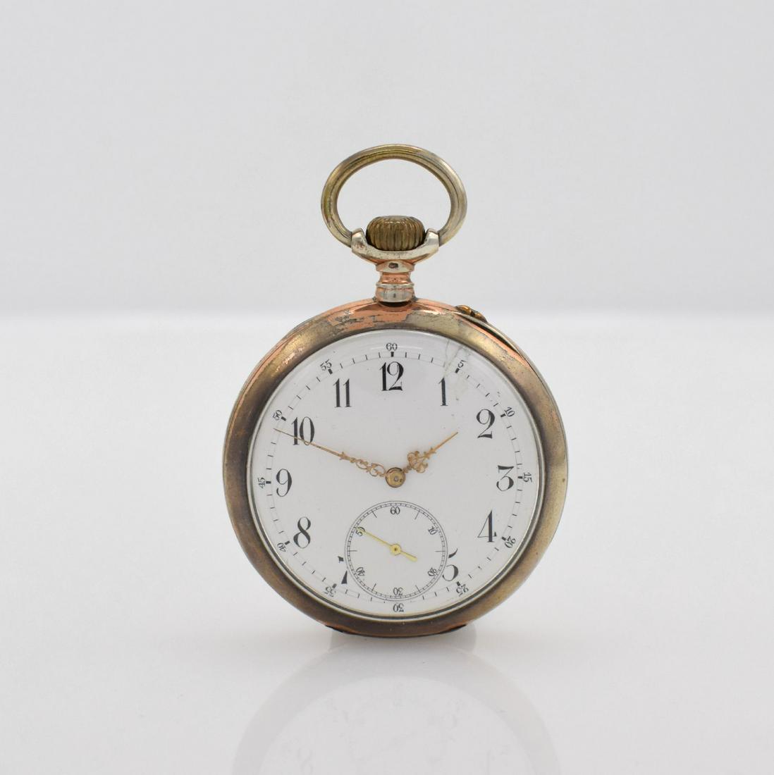 UNITAS / IWC open face pocket watch in silver (1 of 6)