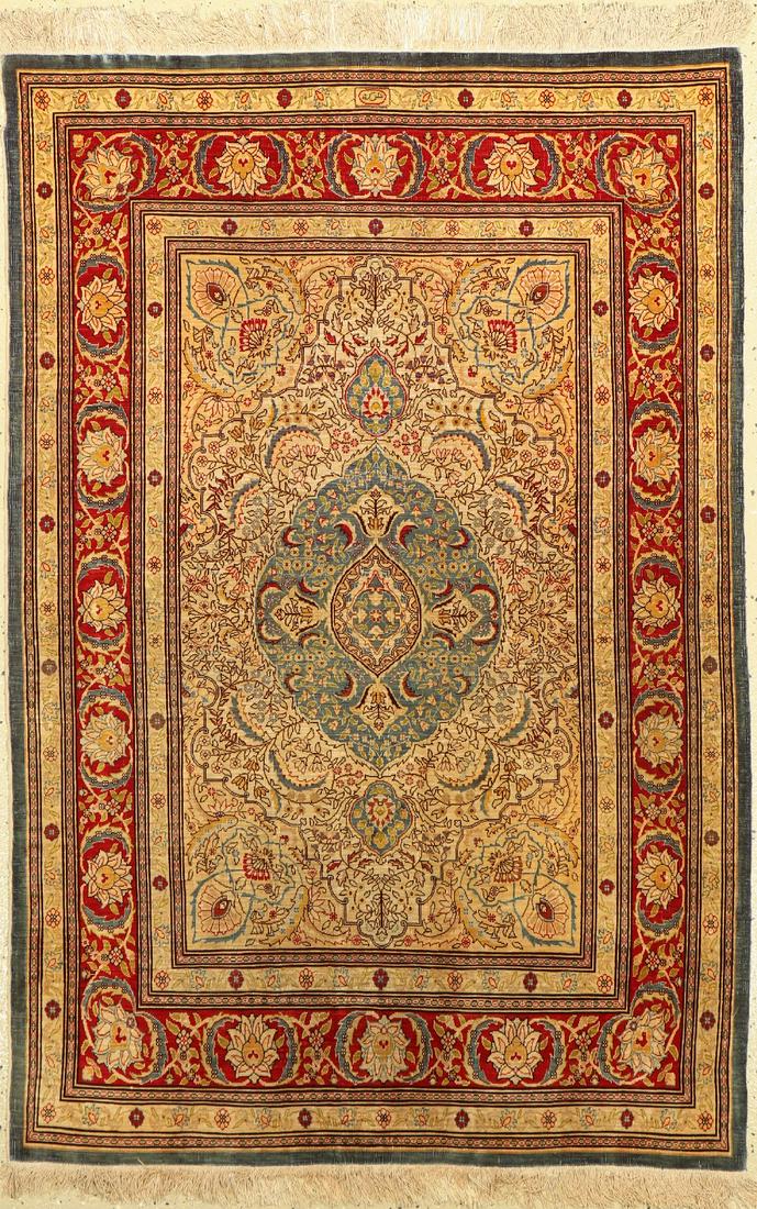 Hereke silk fine signed, Turkey, approx. 60 years, pure (1 of 1)