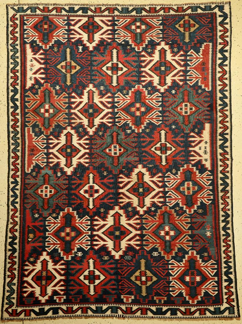 Shirvan Kilim antique, Caucasus, around 1910, wool on (1 of 1)