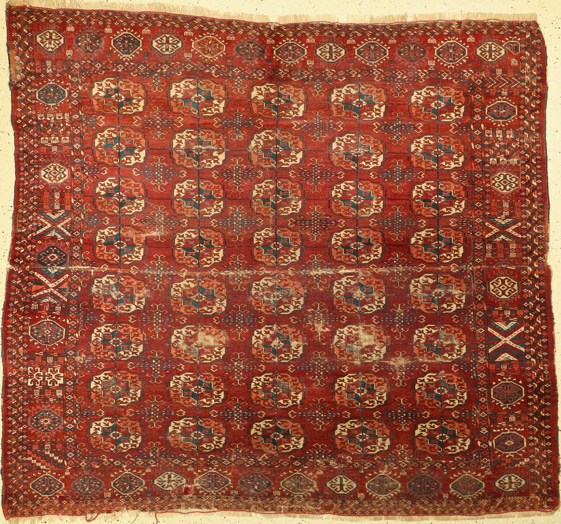 Tekke main carpet fragment, Turkmenistan, 19thcentury (1 of 1)