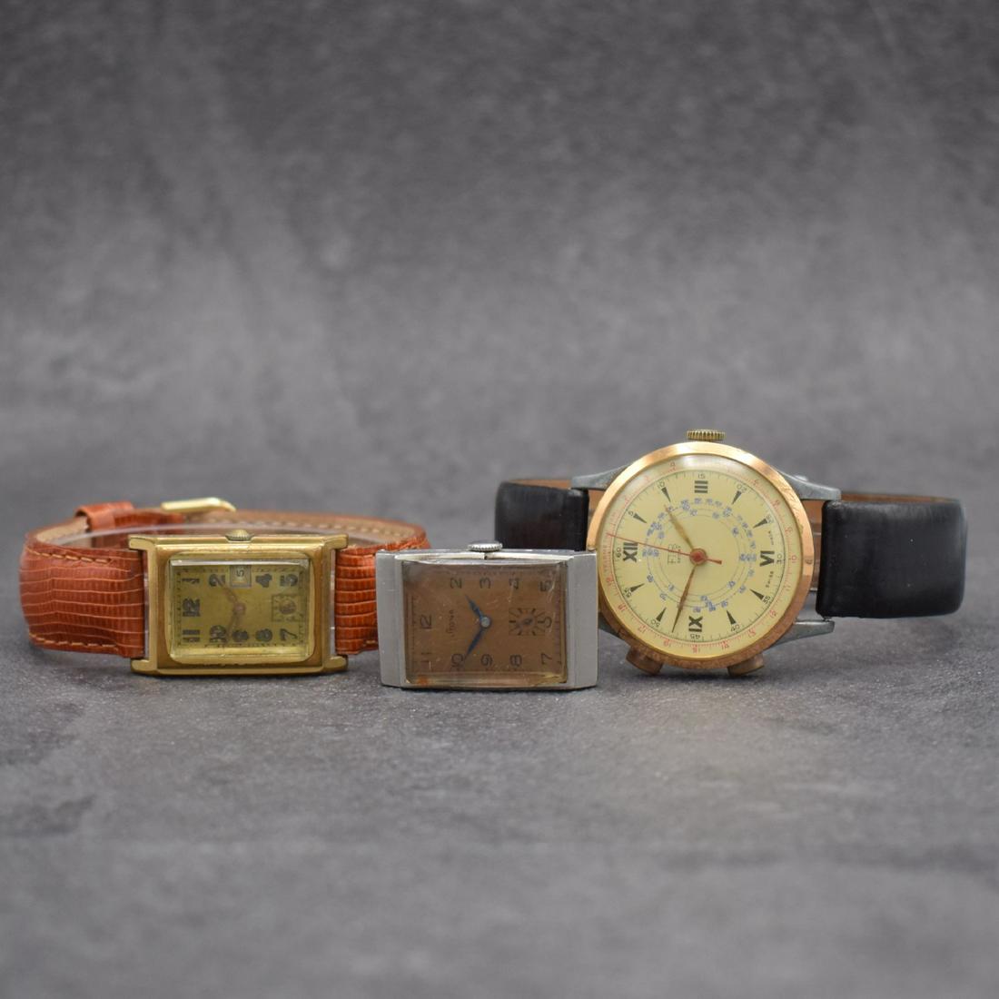 3 manual wound gents wristwatches (1 of 13)