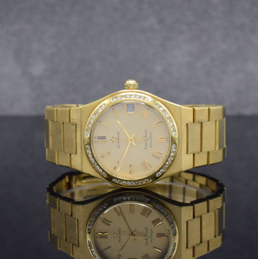 Eterna Kontiki Royal Quartz 18k Gold Gents Wristwatch