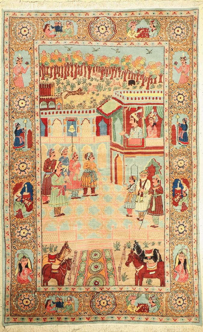Lahor old, Pakistan, approx. 60 years, wool oncotton: Lahor old, Pakistan, approx. 60 years, wool oncotton, approx. 250 x 158 cm, good condition.Rugs & Carpets