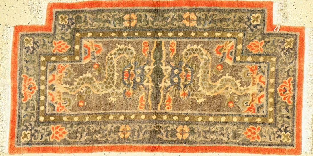 Dragon carpet, Tibet, approx. 50 years, wool on cotton (1 of 1)