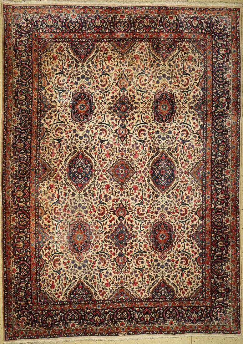 Yazd fine signed, Persia, um 1960, wool on cotton (1 of 1)