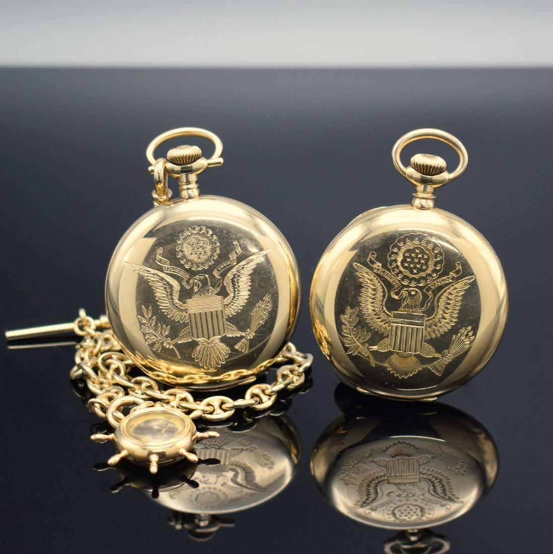 Two 14k gold Waltham presidential presentation (1 of 19)