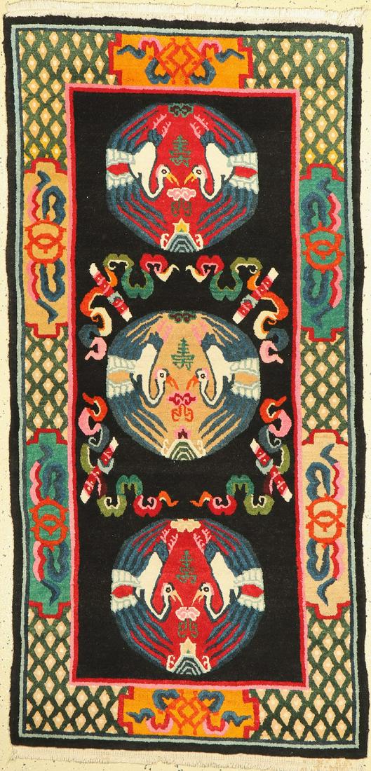 Nepal, approx. 40 years, wool on cotton, approx. 177: Nepal, approx. 40 years, wool on cotton, approx. 177 x 85 cm (15045 sq.cm), condition: 2.Rugs & Carpets