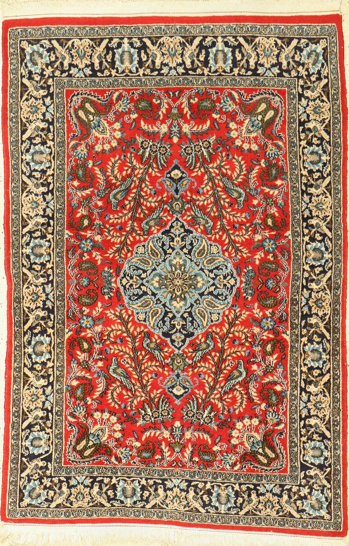 Old Qum, Persia, around 1950, wool with silk, approx. (1 of 1)