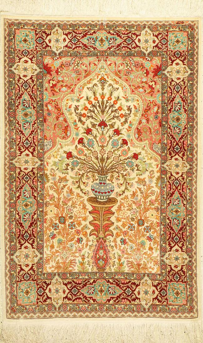 Hereke silk fine, signed, Turkey, approx. 50 years, (1 of 1)