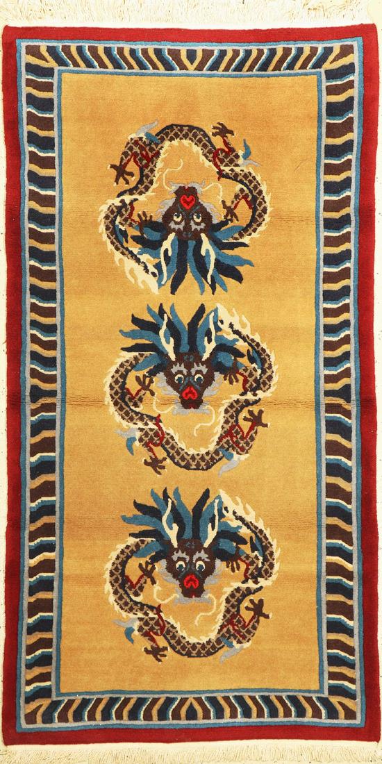 Dragon carpet, Nepal, approx. 40 years, wool on cotton (1 of 1)