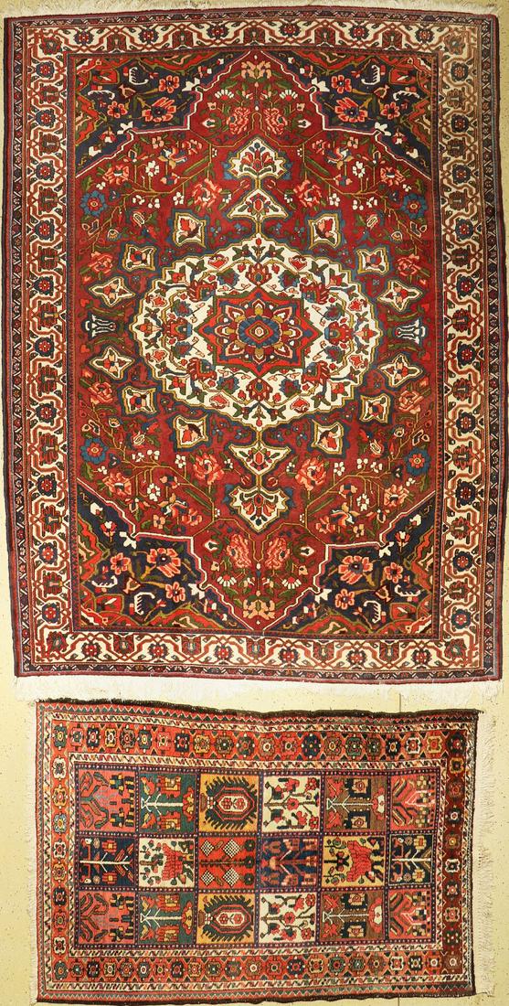 Lot of 2 Bakhtiar, Persia, around 1940, wool on cotton (1 of 1)
