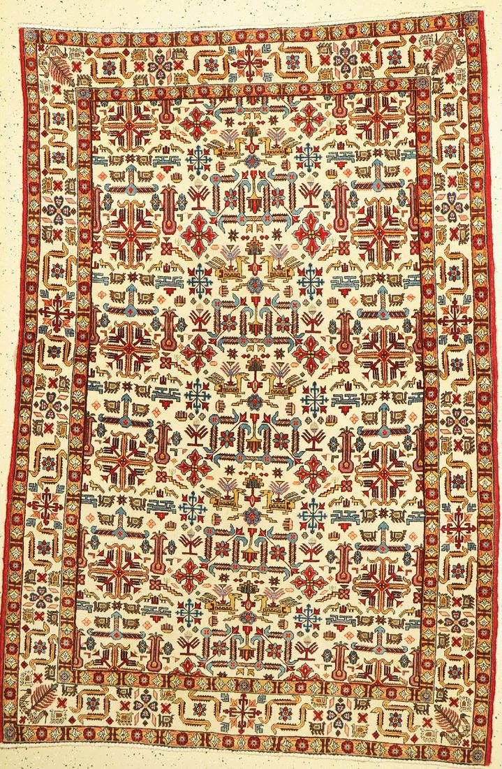 Qum, Persia, around 1940, wool on cotton, approx. 206 (1 of 1)