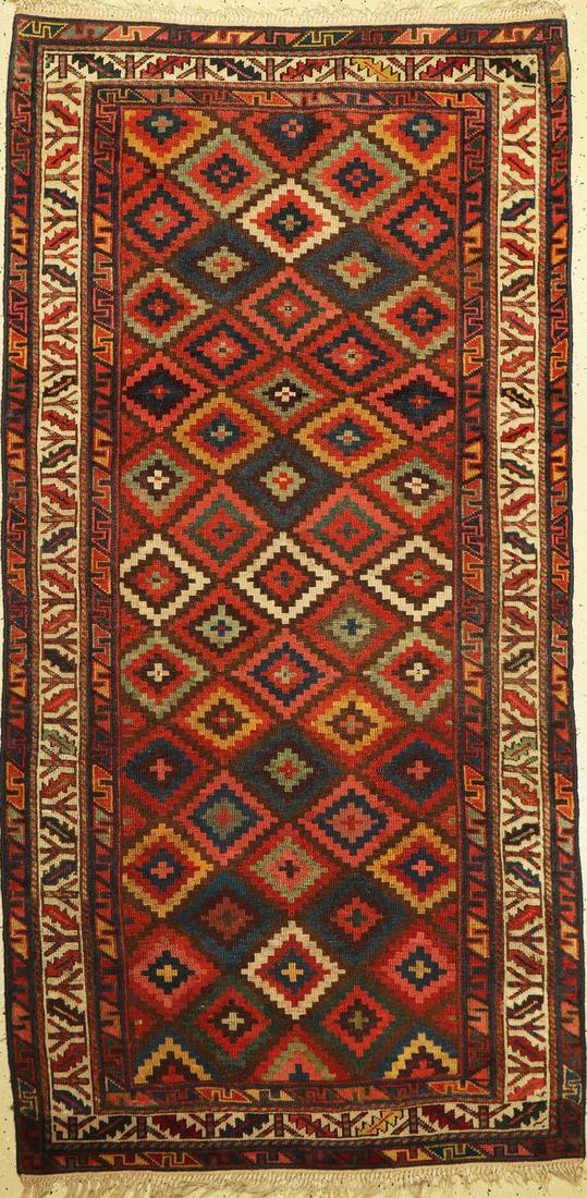Antique Kurdish carpet, Persia, around 1900, wool on (1 of 1)