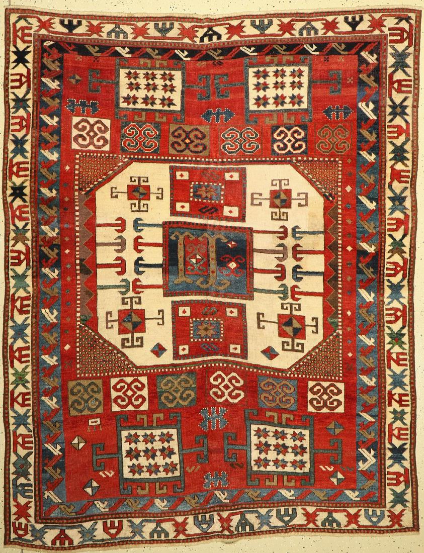 Karachoph Kazak antique, Caucasus, around 1880, wool (1 of 1)