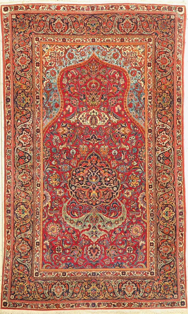 Fine Kashan, Persia, around 1940, wool knotted on cotton (1 of 1)