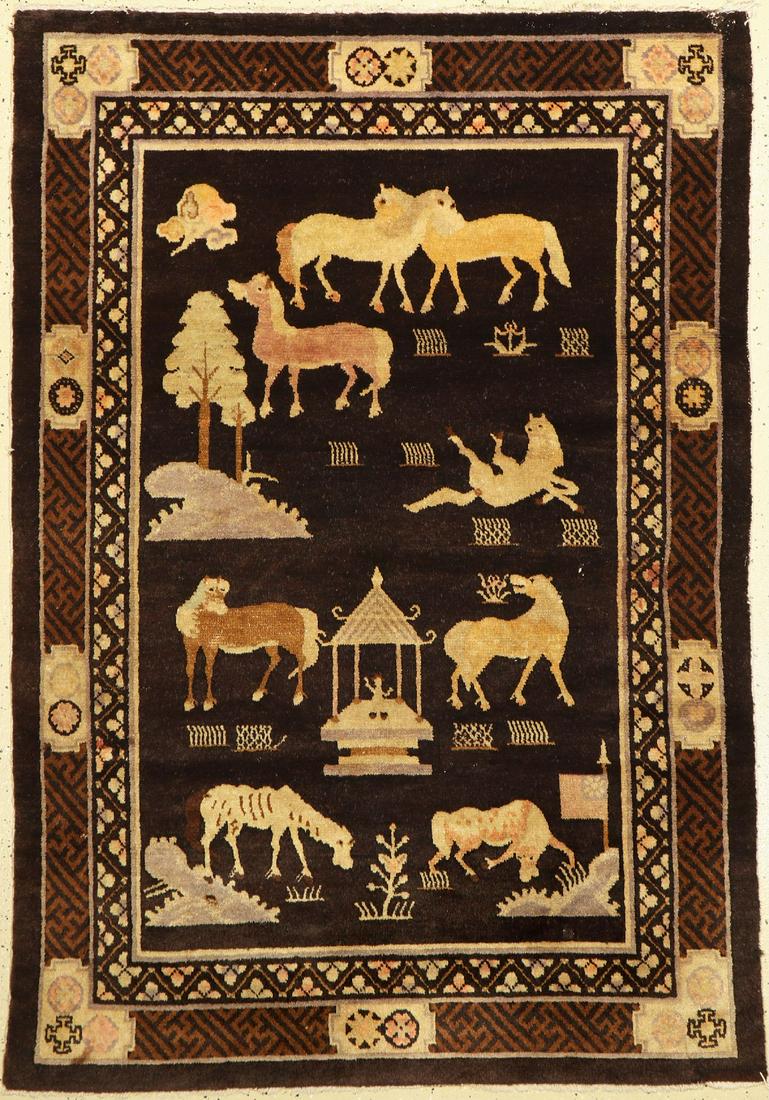 Antique Pao Tow, China, around 1900, wool knotted on (1 of 1)