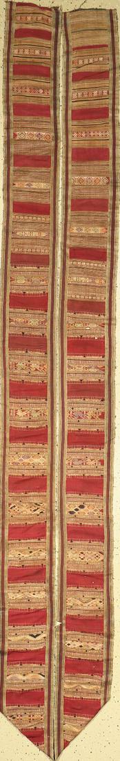 Embroidered silk ribbon for mosquito net, handembroidered (1 of 1)