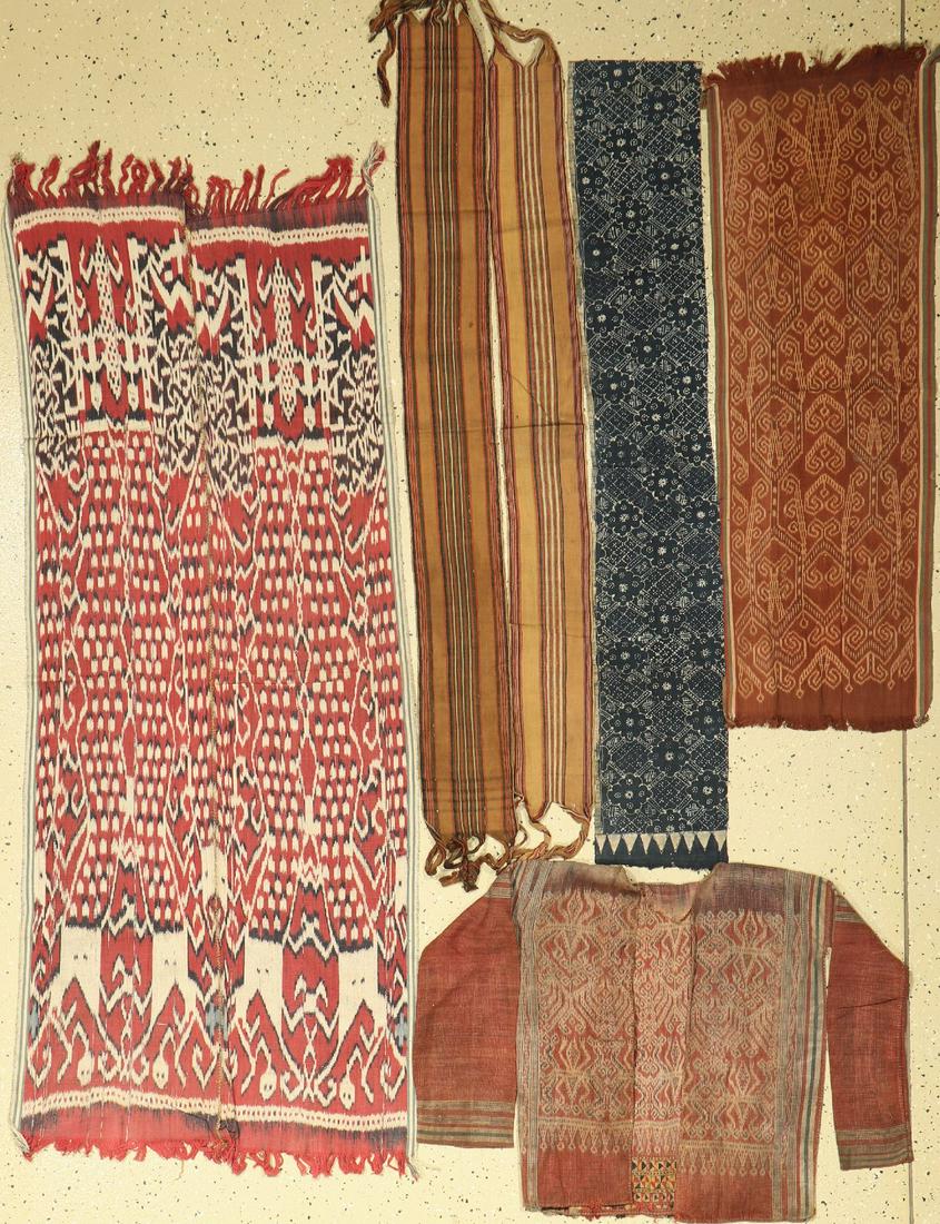 6 lots of cotton tribal pieces, handwoven, around 1950 (1 of 1)