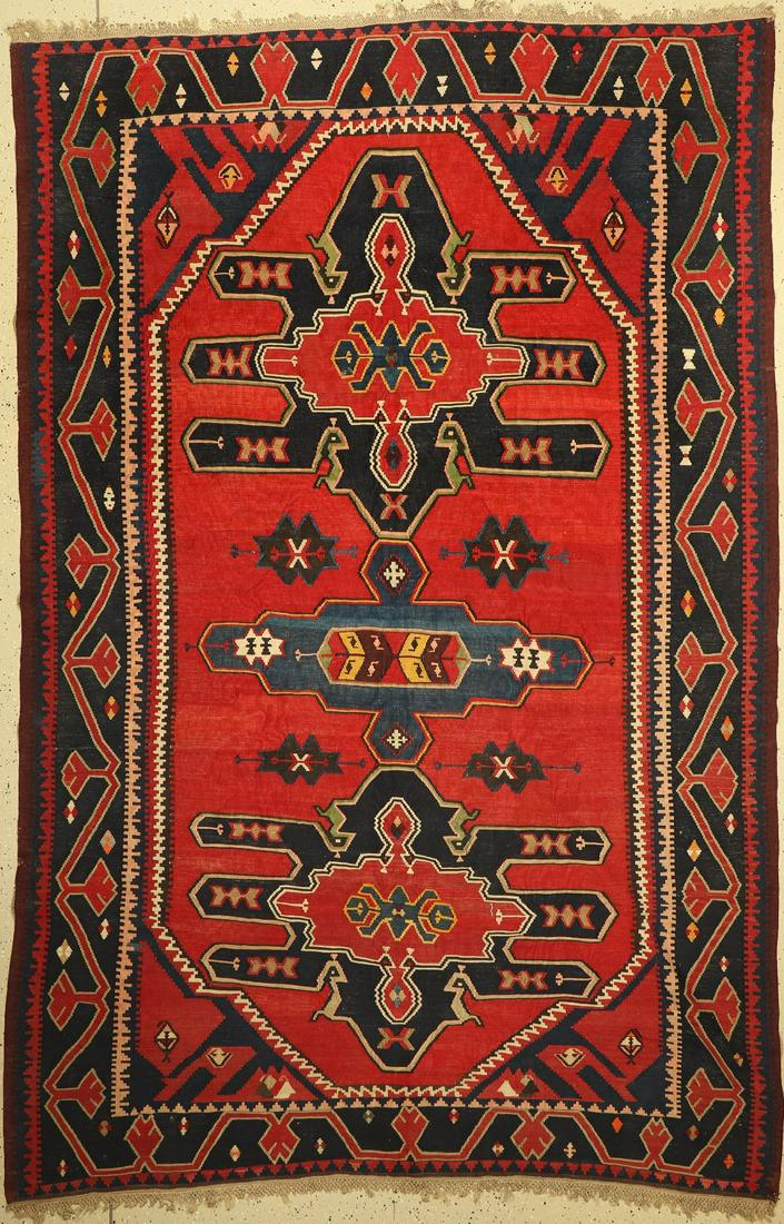 Antique Kuba kilim, Dagestan, Caucasus, 19th century (1 of 1)