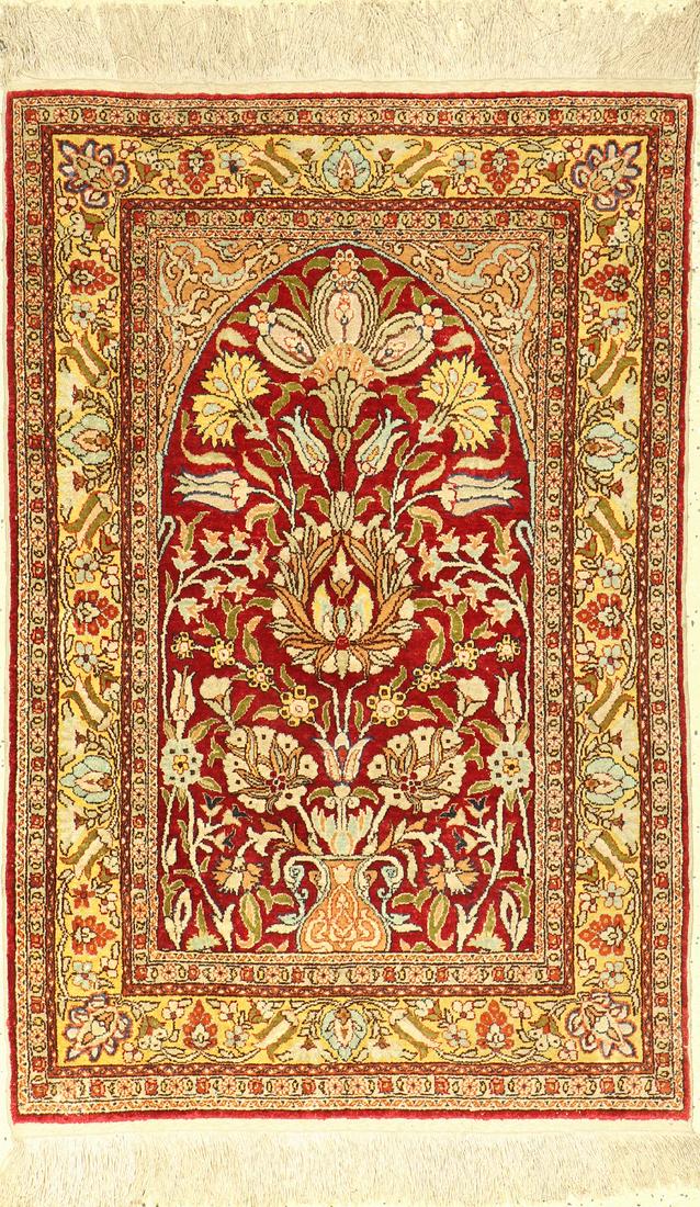 Silk Kayseri old, Turkey, around 1950, pure natural (1 of 1)