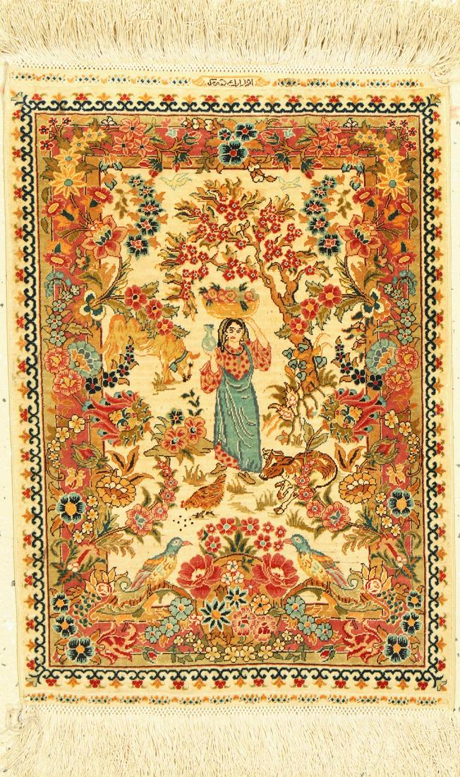 Hereke silk fine(13 x 13), signed(Oezipek), Turkey (1 of 1)