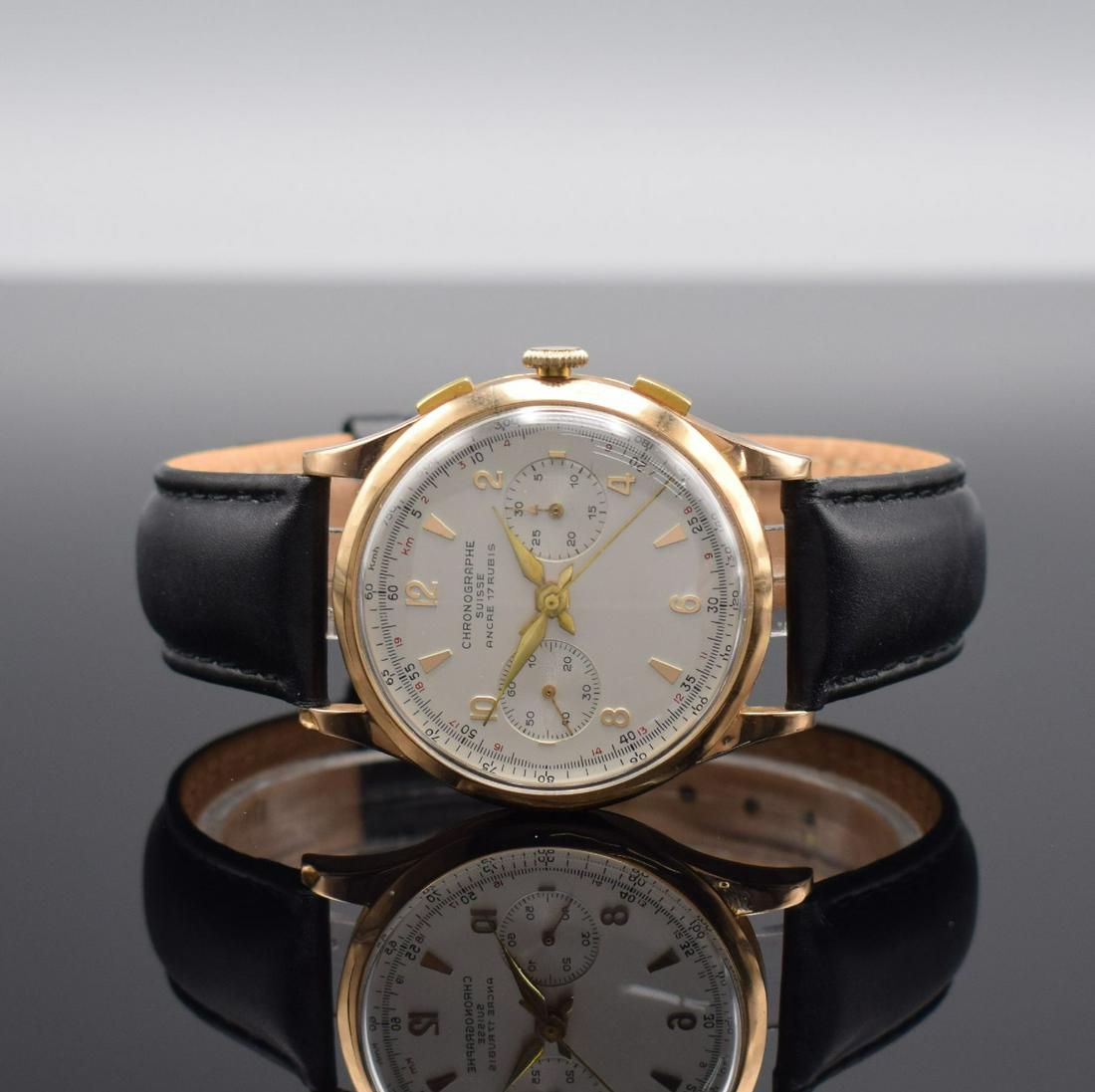 CHRONOGRAPH SUISSE 18k pink gold gents chronograph (1 of 8)