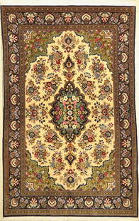 Qum, Persia, approx. 50 years, wool on cotton,approx. 219: Qum, Persia, approx. 50 years, wool on cotton,approx. 219 x 138 cm, condition: 2.Rugs & Carpets