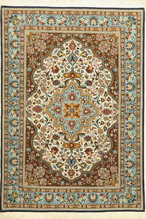 Qum, Persia, approx. 50 years, wool on cotton,approx. 152: Qum, Persia, approx. 50 years, wool on cotton,approx. 152 x 107 cm, condition: 2.Rugs & Carpets