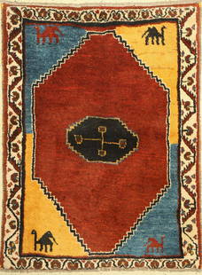 Gabbeh old, Persia, approx. 60 years, wool on wool: Gabbeh old, Persia, approx. 60 years, wool on wool, approx. 160 x 122 cm, condition: 2.Rugs & Carpets