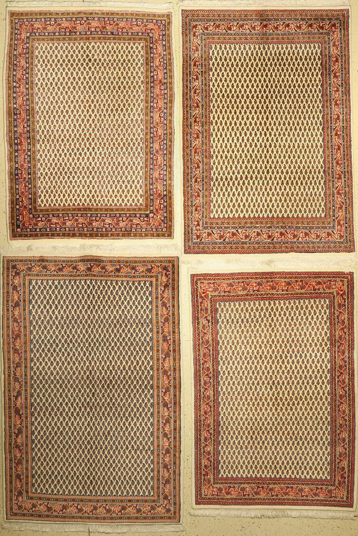 4 lots Indo Mir, approx. 50 years, wool on cotton (1 of 1)