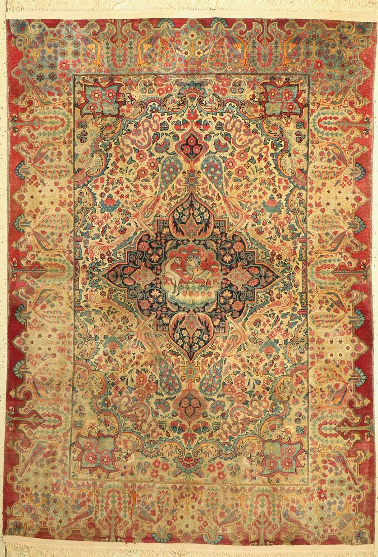 Yazd old, Persia, around 1940, wool on cotton,approx. 202 (1 of 1)