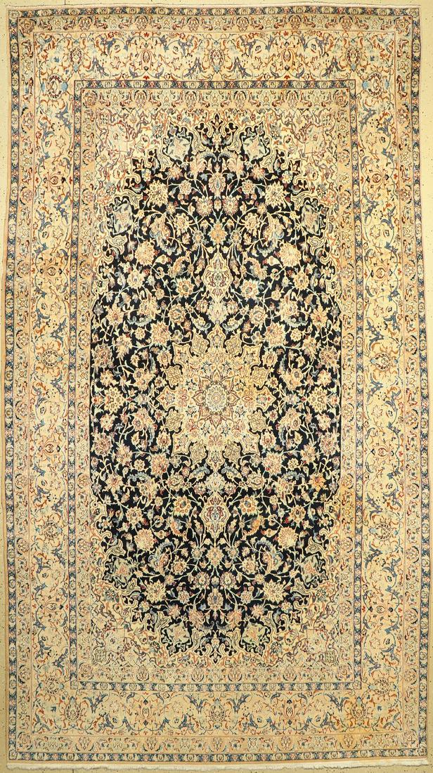 Nain fine, Persia, approx. 60 years, wool on cotton with (1 of 1)