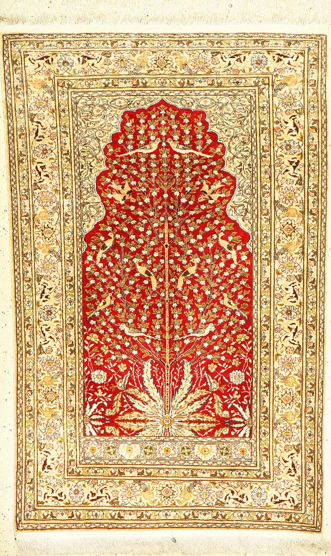 Kayseri silk fine, Turkey, around 1960, pure natural (1 of 1)