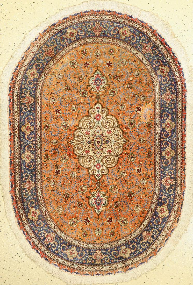 Qum silk fine, Persia, approx. 50 years, pure natural (1 of 1)