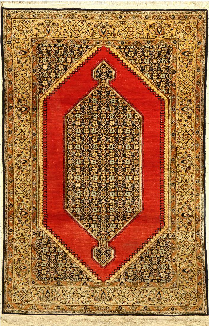 Qum silk, Persia, around 1950, pure natural silk (1 of 1)