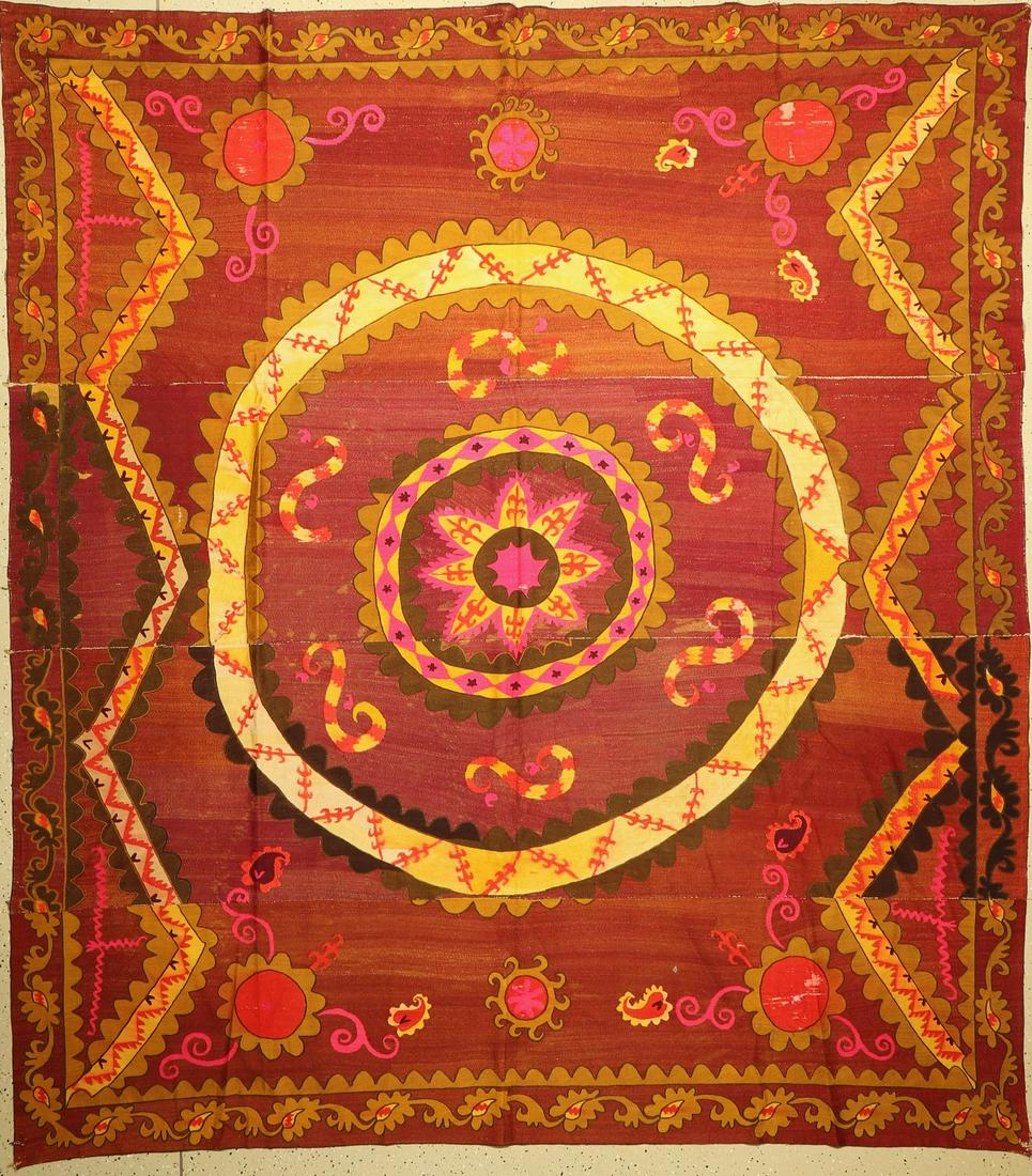 Tashkent Suzani, Uzbekistan, approx. 60 years,wool (1 of 1)