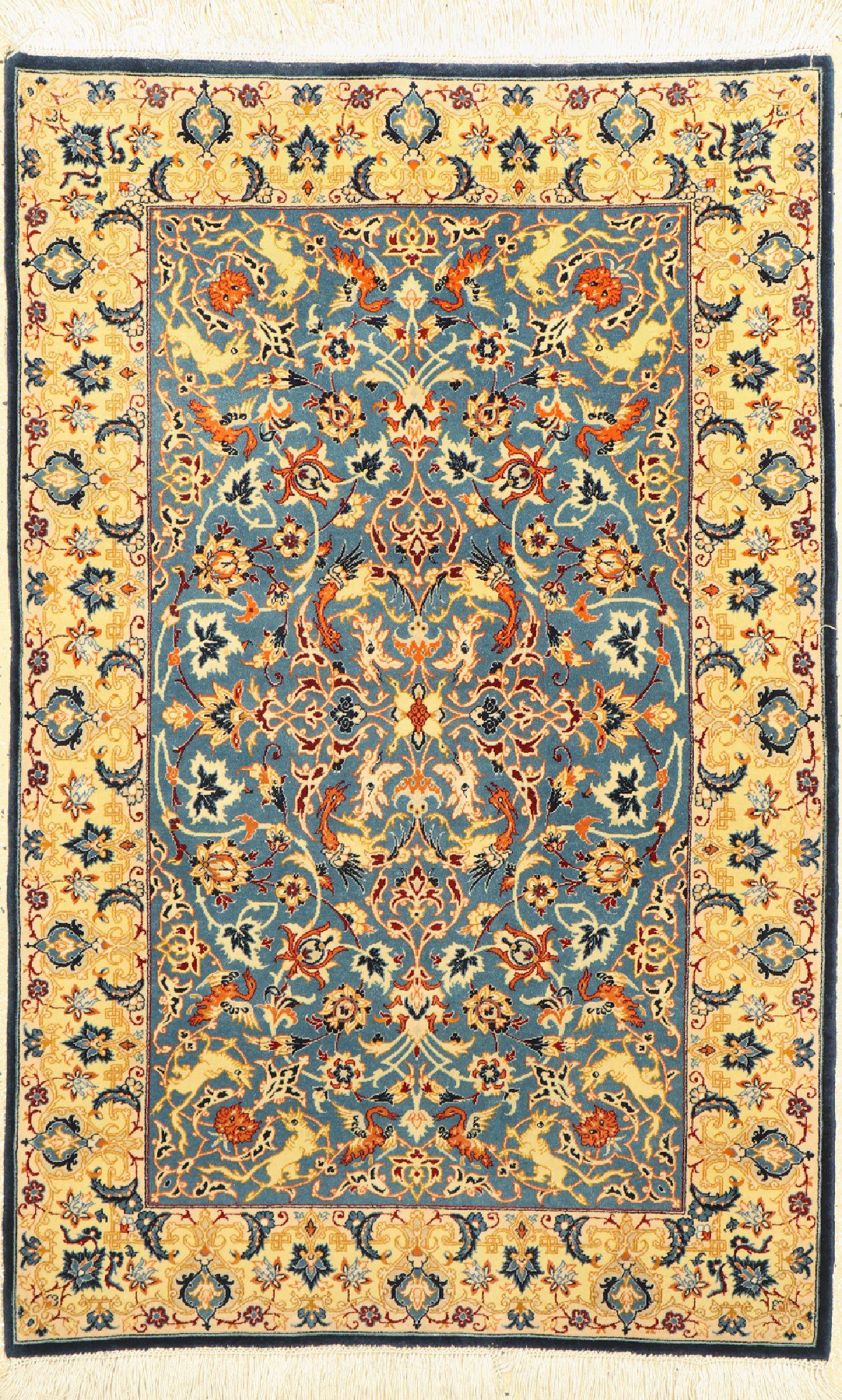 Isfahan fine, Persia, around 1960, wool on cotton on (1 of 1)