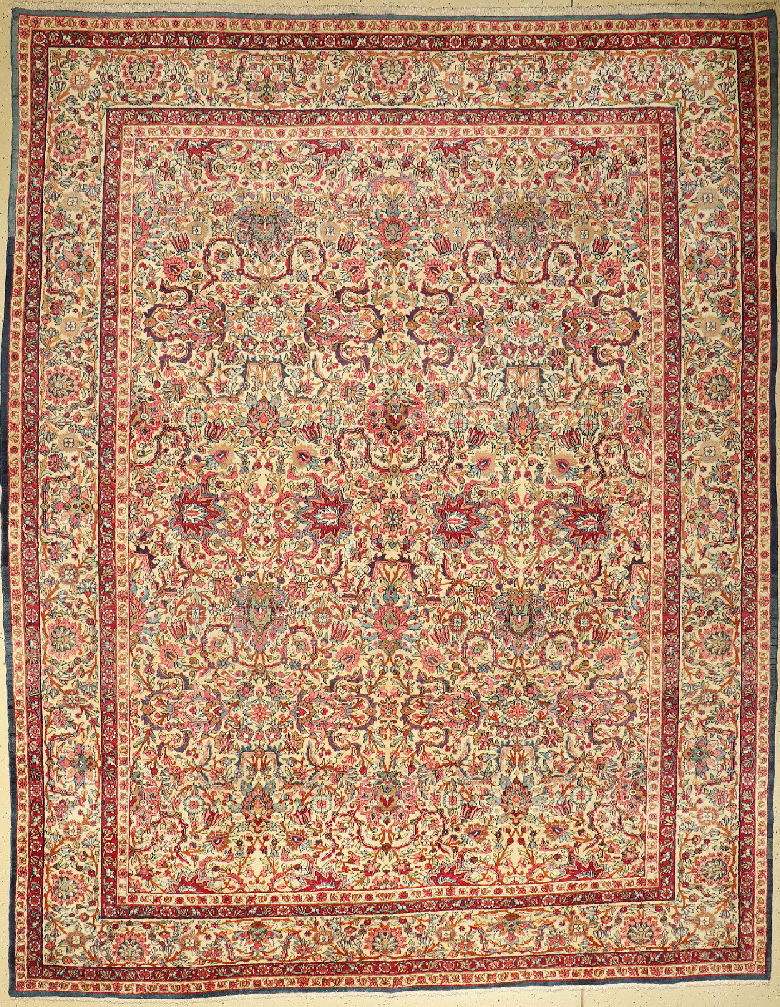 Kerman Lawar fine, Persia, around 1930, wool on cotton (1 of 1)