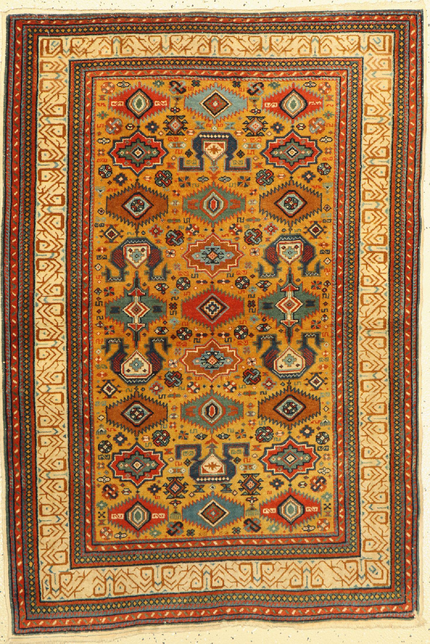 Shirvan old, Russia, approx. 60 years, wool oncotton (1 of 1)