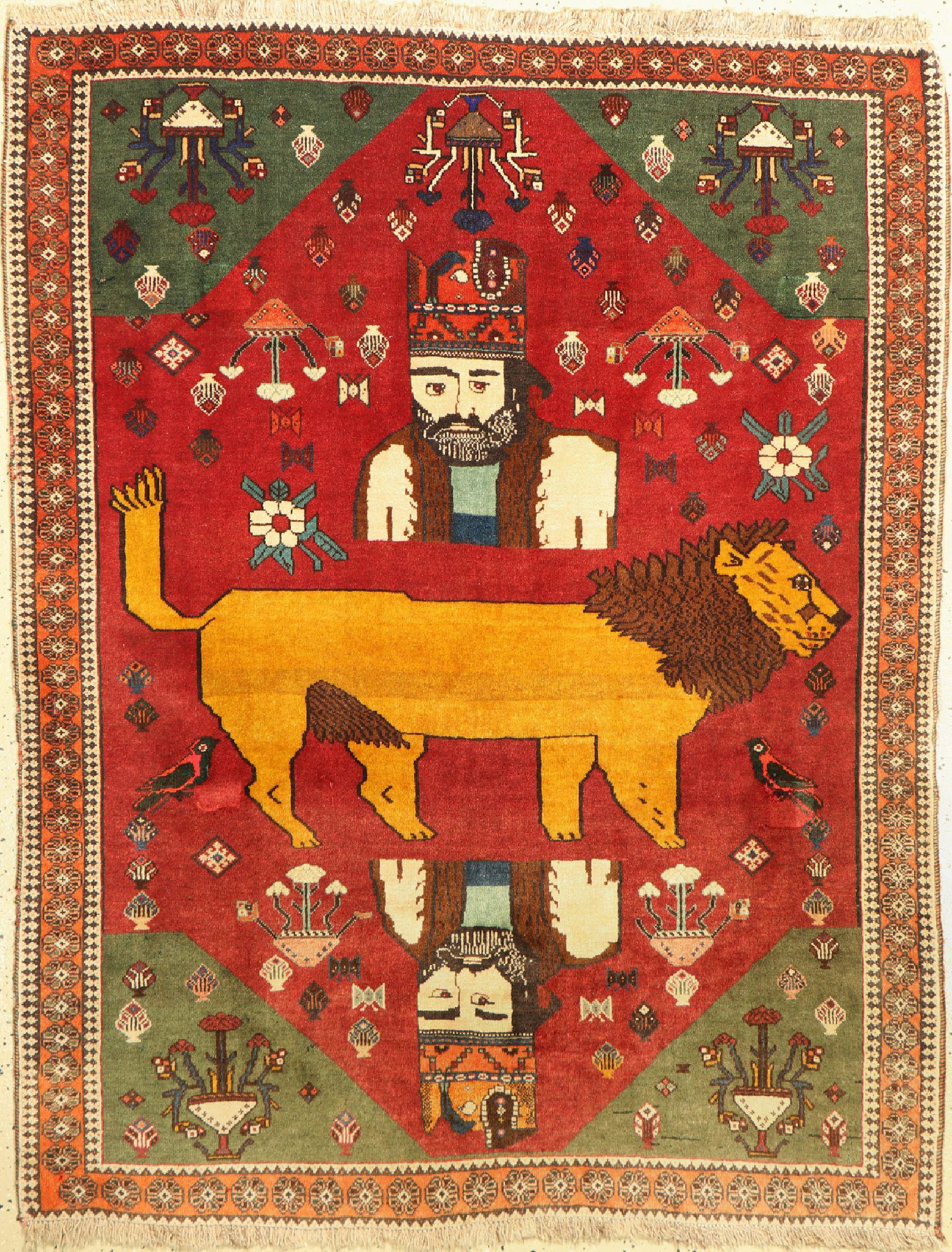 Ghashgai Kashkuli fine, Persia, around 1950, wool on (1 of 1)