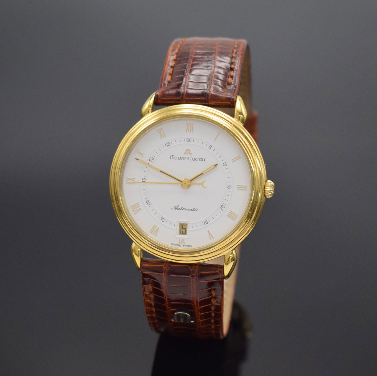 MAURICE LACROIX gilt gents wristwatch (1 of 6)