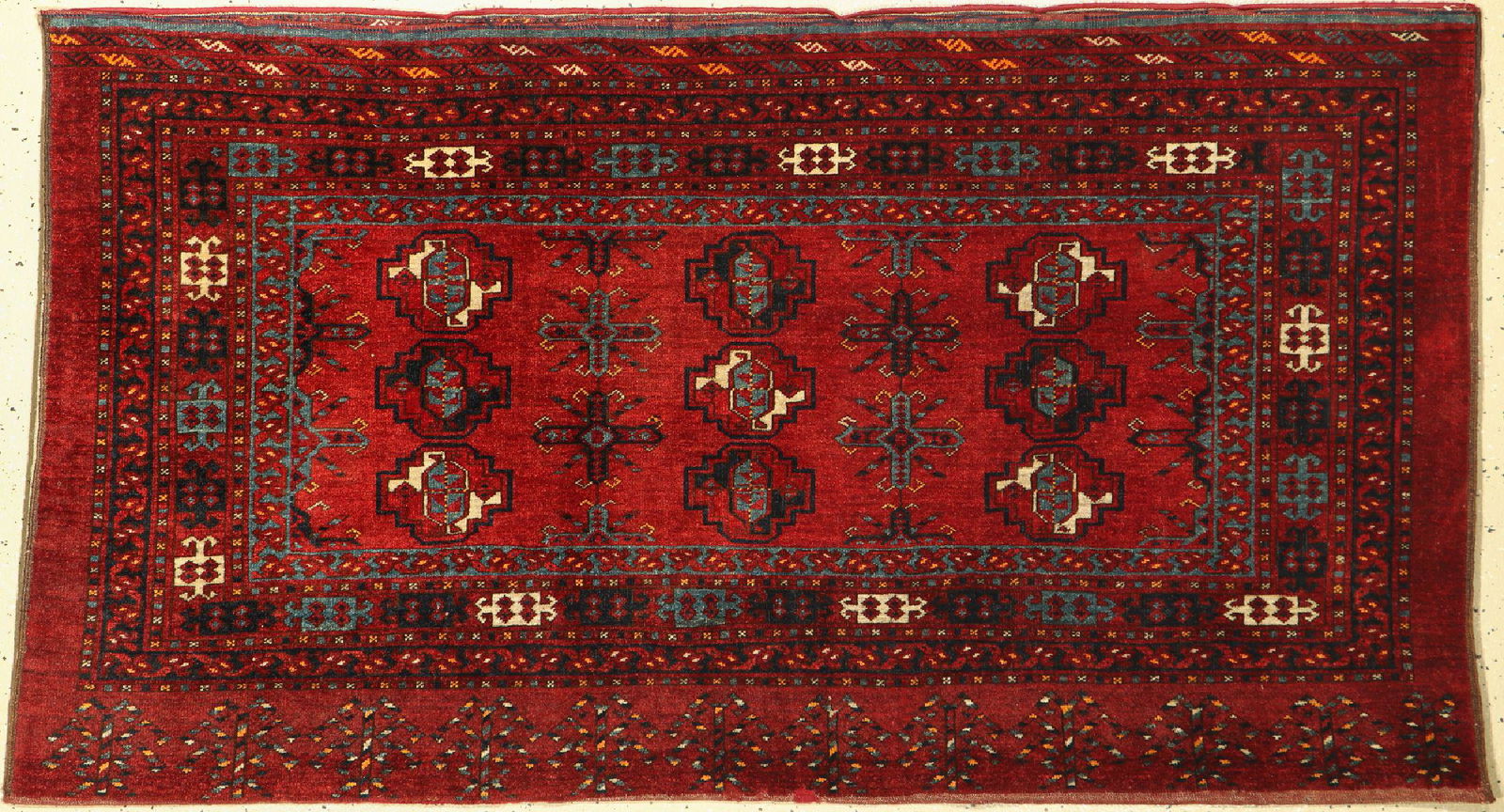 Ersari Jowal, Afghanistan, around 1930/1940, wool on: Ersari Jowal, Afghanistan, around 1930/1940, wool on wool, approx. 176 x 97 cm, condition: (very good condition). Antique, old and decorative collector Orientalrugs, Carpets, Textiles and Flatweaves