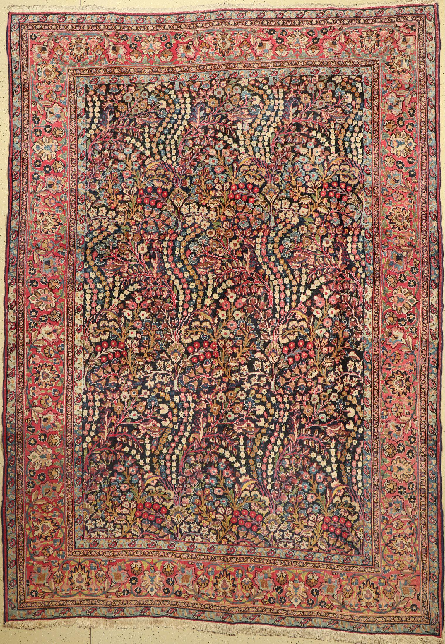 Mashhad old, Persia, around 1940, wool on cotton: Mashhad old, Persia, around 1940, wool on cotton, approx. 368 x 252 cm, condition: 3.Rugs, Carpets & Flatweaves