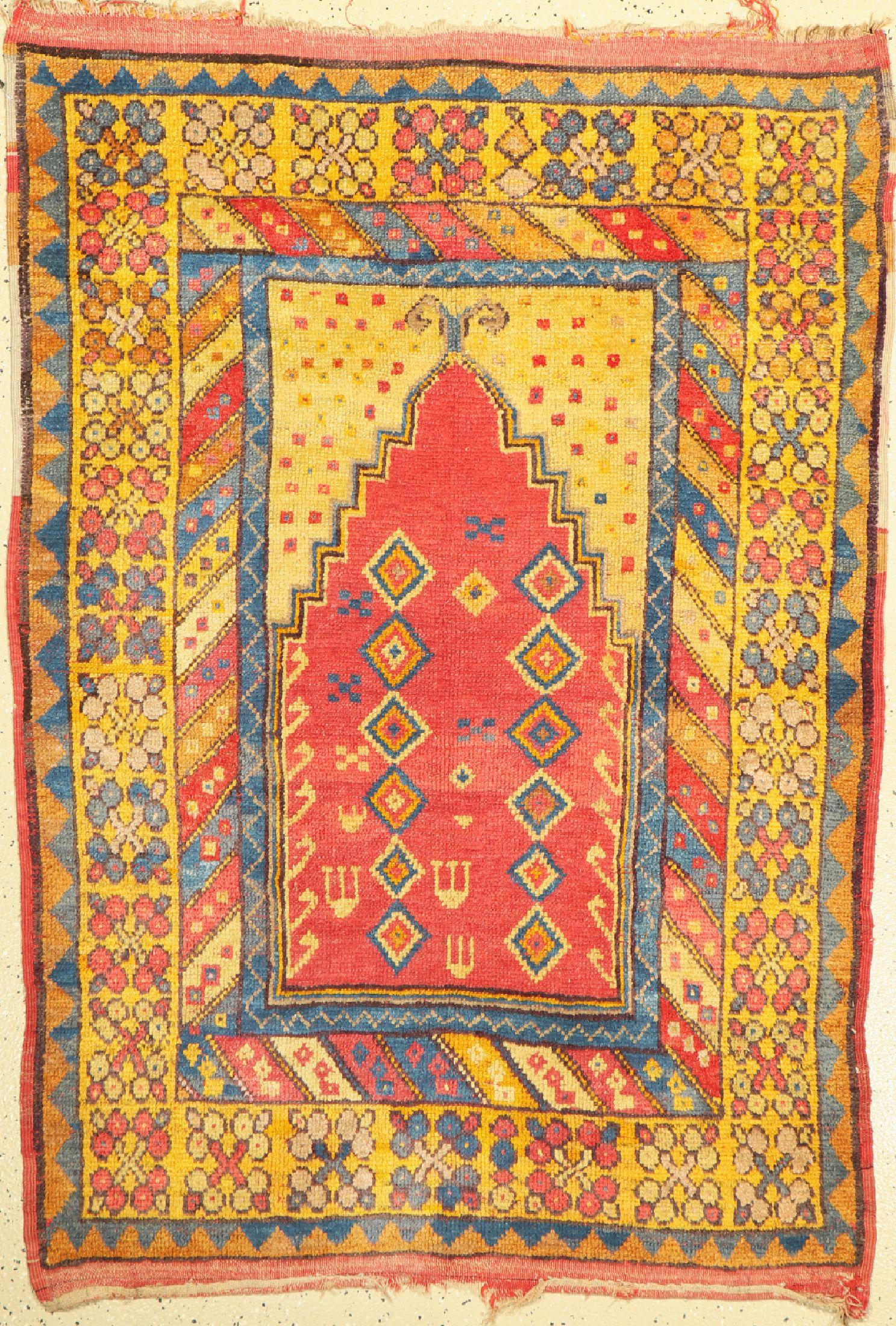 Antique Konya prayer rug, Turkey, around 1900,wool on (1 of 1)