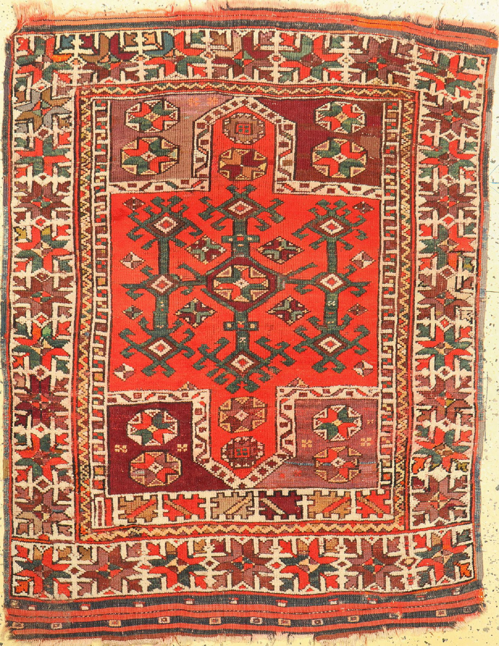 Antique Bergama, Turkey, around 1900, wool on wool (1 of 1)